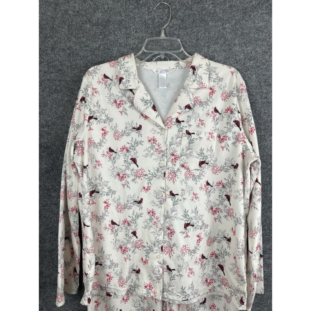 Adonna Sleepwear Size Large Spring Red Cardinal's Prints Soft - Picture 2 of 12